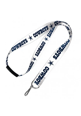 Dallas Cowboys Wordmark Logo Lanyard - Navy Blue