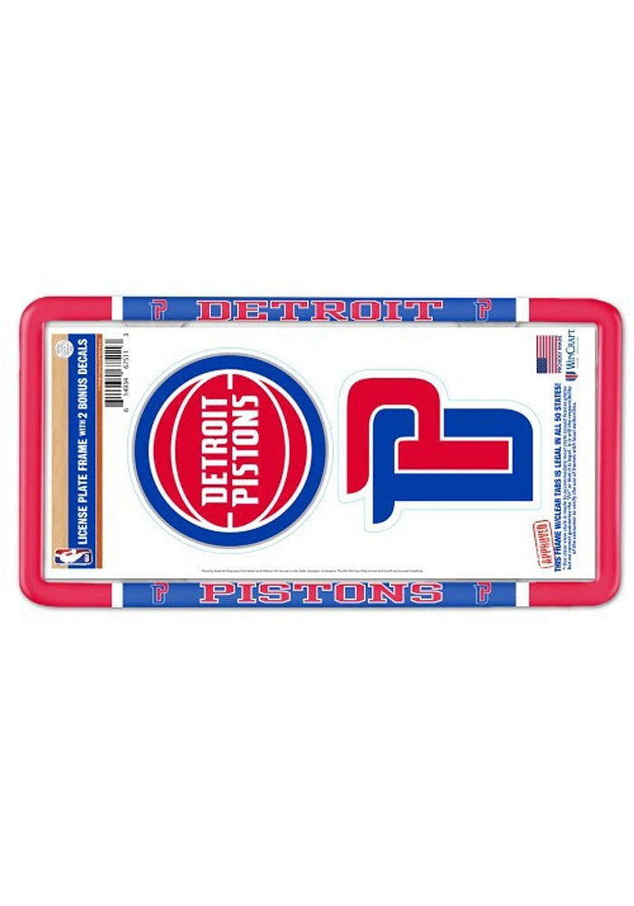 Detroit Pistons 2-Pack Decal Combo License Frame