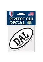 Dallas Ft Worth 4x4 inch Oval Auto Decal - White