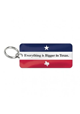 Texas Saying Keychain - White