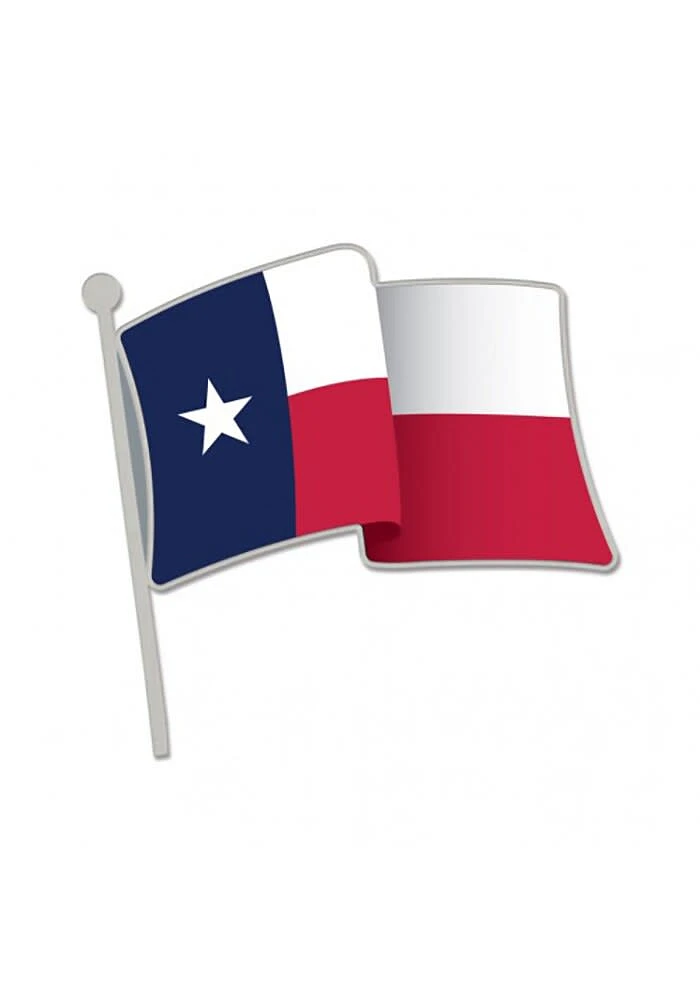 Texas Souvenir Flag Pin - White