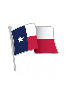 Texas Souvenir Flag Pin - White