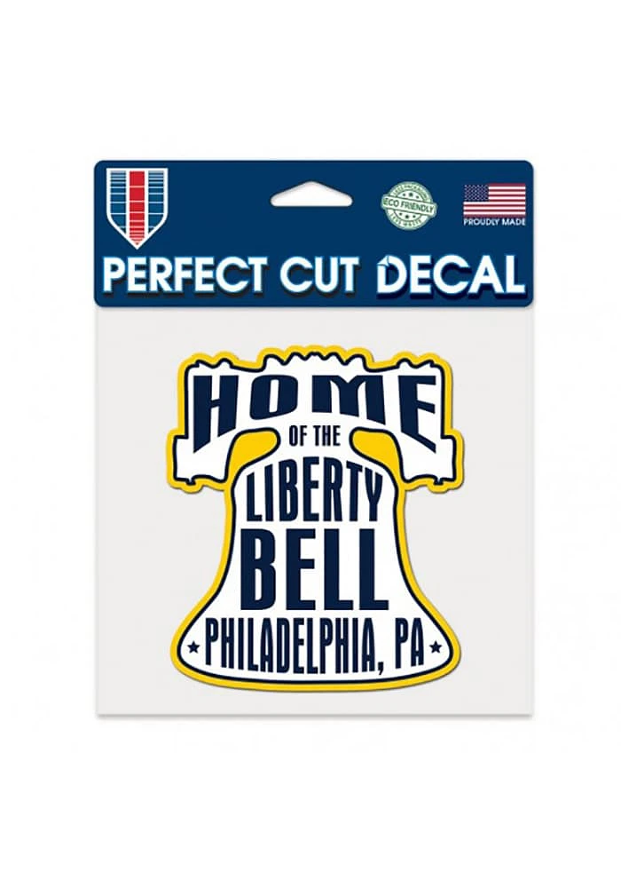 Philadelphia 6x6 inch Bell Auto Decal - White