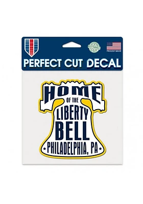Philadelphia 6x6 inch Bell Auto Decal - White