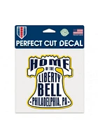 Philadelphia 6x6 inch Bell Auto Decal - White