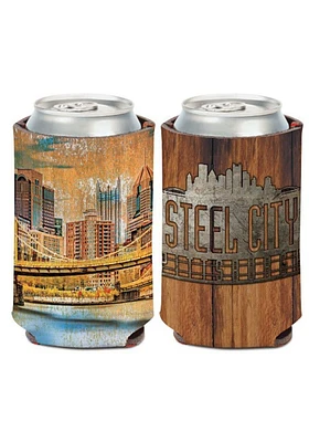 Pittsburgh 12 oz Bridge Graphic Coolie