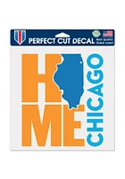 Chicago 8x8 inch Home Auto Decal - Orange
