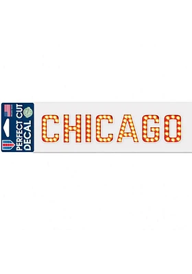 Chicago 3x10 inch Auto Decal - Orange