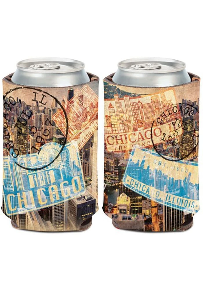 Chicago 12 oz Postcard Coolie
