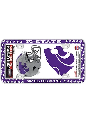 K-State Wildcats 2-Pack Decal Combo License Frame
