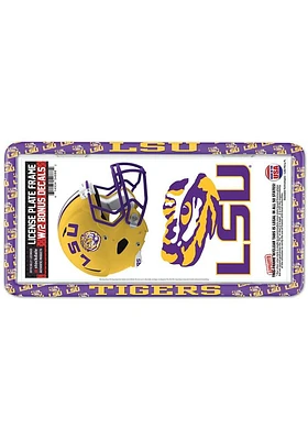 LSU Tigers 2-Pack Decal Combo License Plate Frame - Purple
