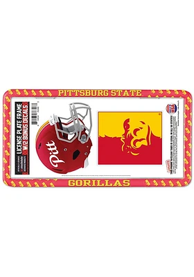 Pitt State Gorillas 2-Pack Decal Combo License Frame