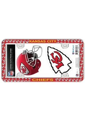 Kansas City Chiefs 2-Pack Decal Combo License Plate Frame - Red