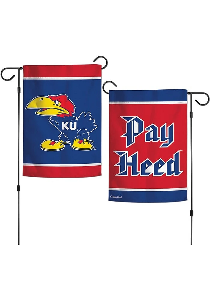 Kansas Jayhawks Jayhawk 12x18 inch 2-Sided Garden Flag
