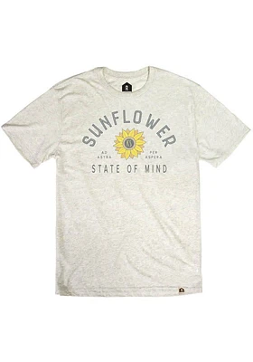 Rally Kansas Oatmeal Sunflower State of Mind Short Sleeve Fashion T Shirt