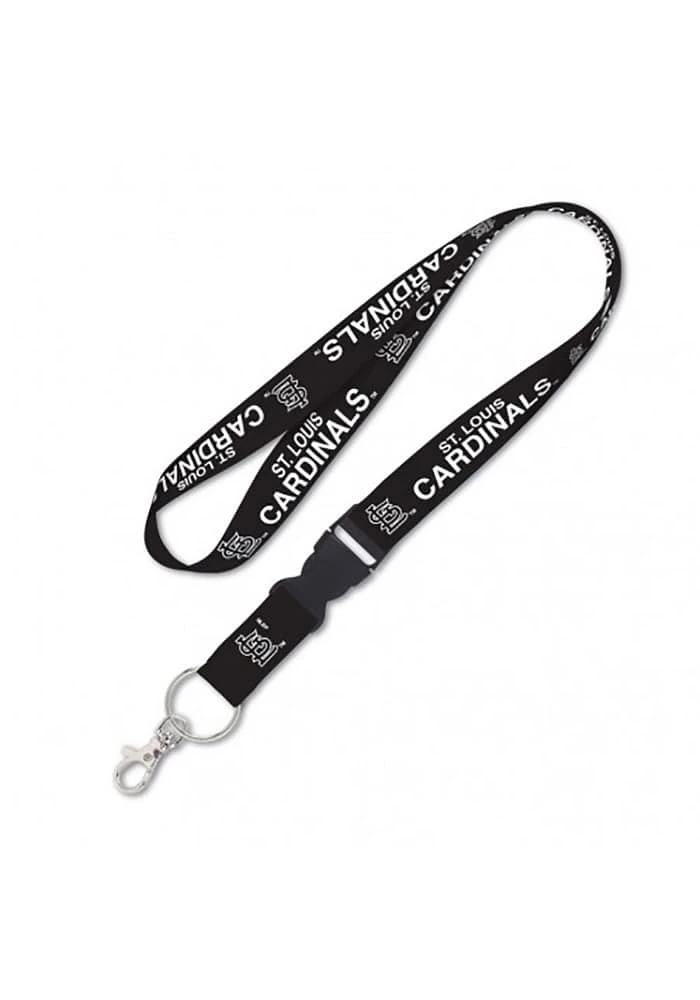 St Louis Cardinals Blackout Lanyard - Black