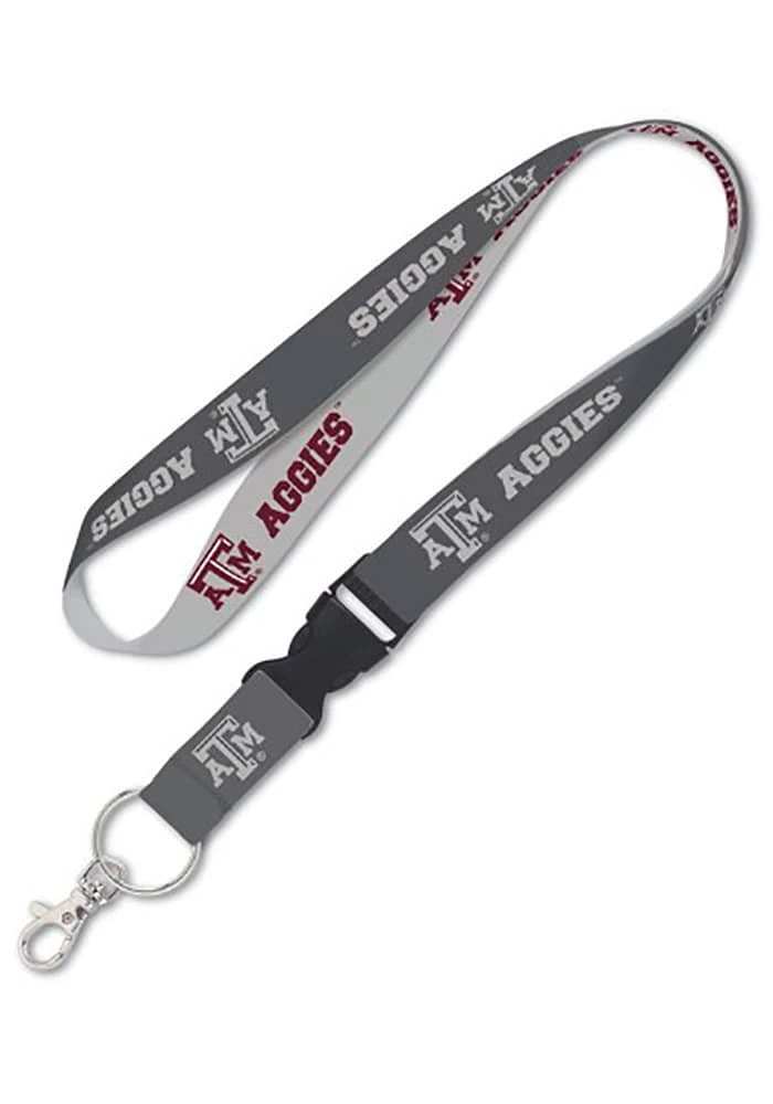 Texas A&M Aggies Charcoal Lanyard - Grey