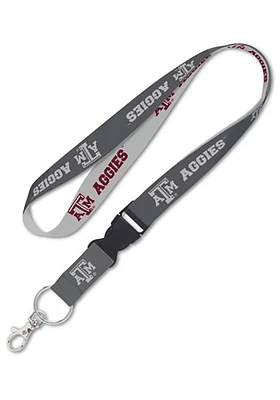 Texas A&M Aggies Charcoal Lanyard - Grey