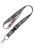 Texas A&M Aggies Charcoal Lanyard - Grey