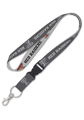 Texas Tech Red Raiders Charcoal Lanyard - Red