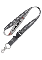 Texas Tech Red Raiders Charcoal Lanyard - Red