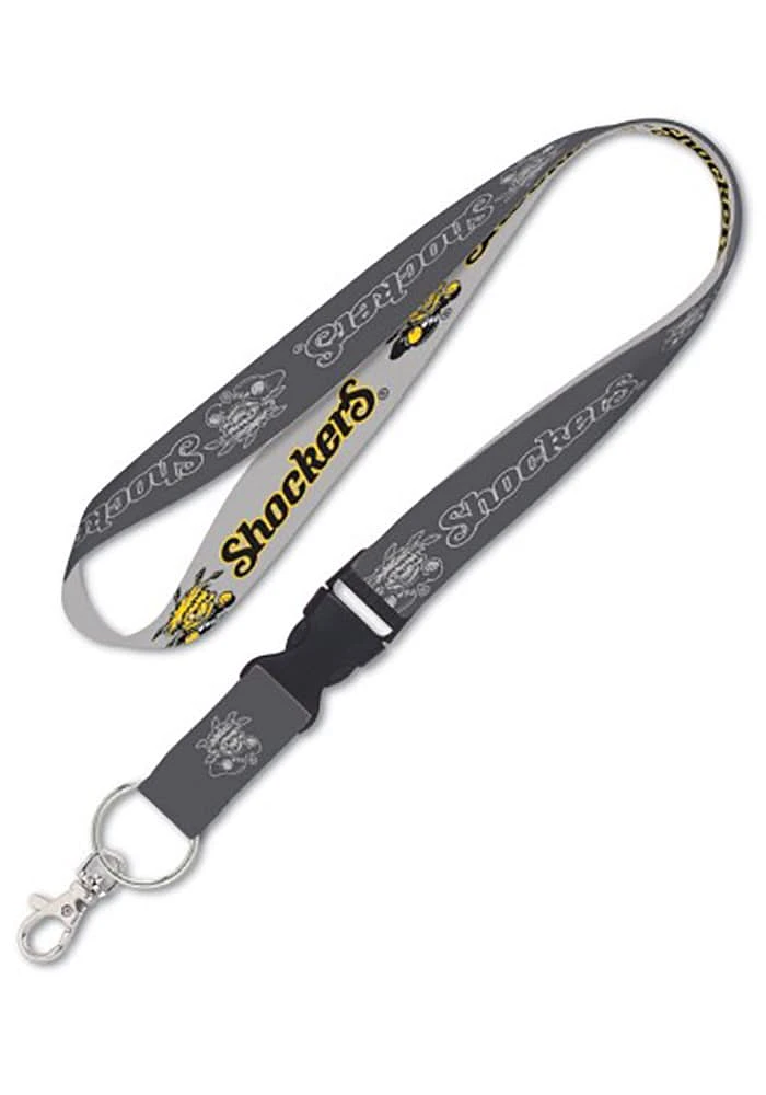 Wichita State Shockers Charcoal Lanyard - Grey