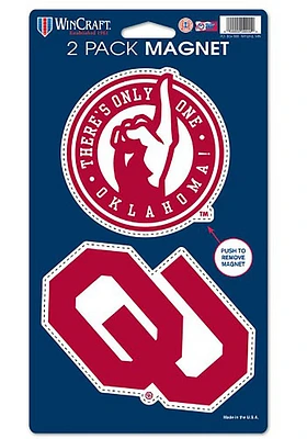 Oklahoma Sooners 5x9 2pk Magnet