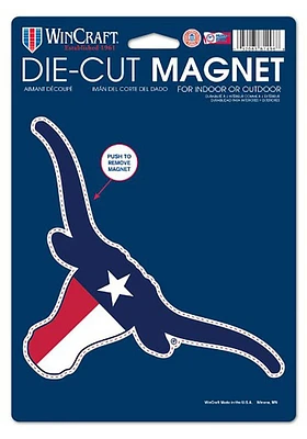 Texas Longhorns Die Cut Car Magnet - Burnt Orange