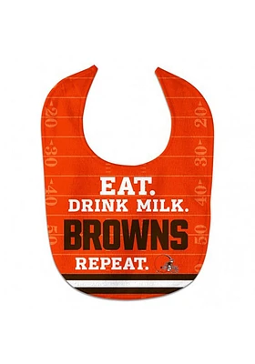 Cleveland Browns Eat Drink Milk Bib