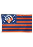 FC Cincinnati 3x5 ft Deluxe Silk Screen Grommet Flag - Orange