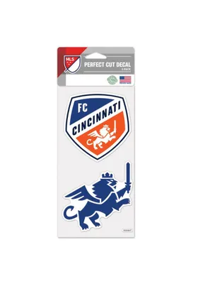 FC Cincinnati 4x4 inch 2 Pack Auto Decal - White