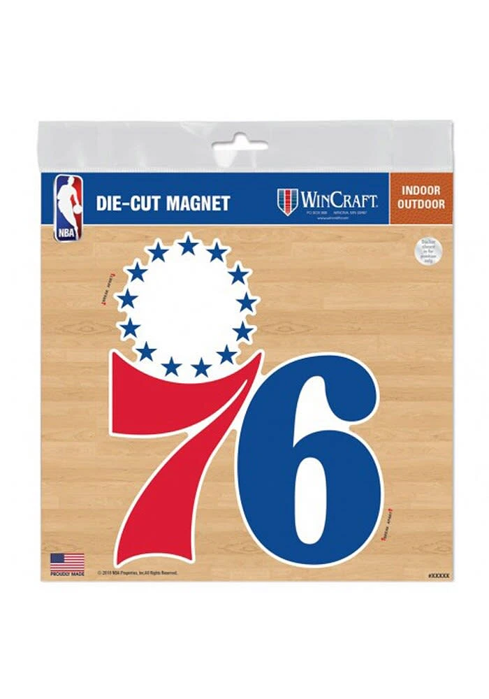 Philadelphia 76ers 6x6 inch Car Magnet - Blue