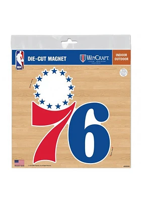 Philadelphia 76ers 6x6 inch Car Magnet - Blue