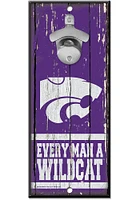 K-State Wildcats 5X11 Bottle Opener Sign - Purple