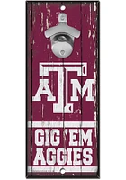 Texas A&M Aggies 5X11 Bottle Opener Sign - Maroon
