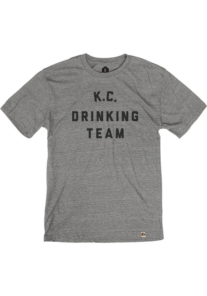 Rally Kansas City Grey KC Drinking Team Short Sleeve Fashion T Shirt