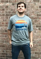 Rally Kansas City Grey Sunset Icon Short Sleeve Fashion T Shirt