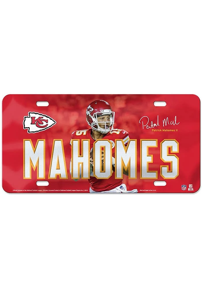 Kansas City Chiefs Glossy Car Accessory License Plate
