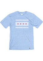 Rally Chicago Light Blue Flag Short Sleeve Fashion T Shirt