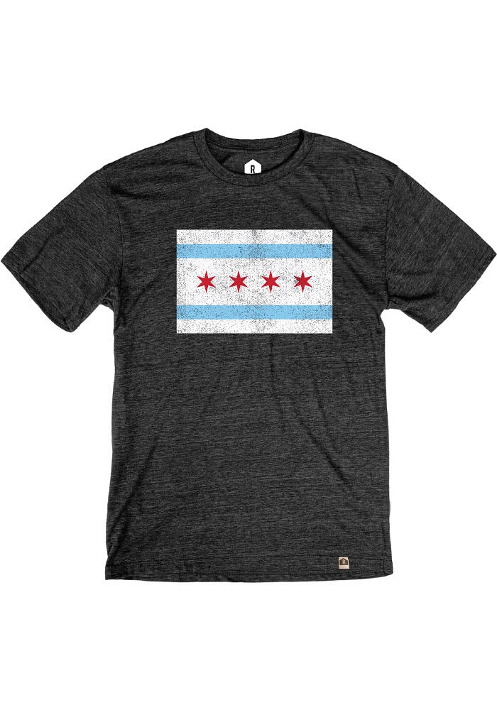 Rally Chicago Black Flag Short Sleeve Fashion T Shirt