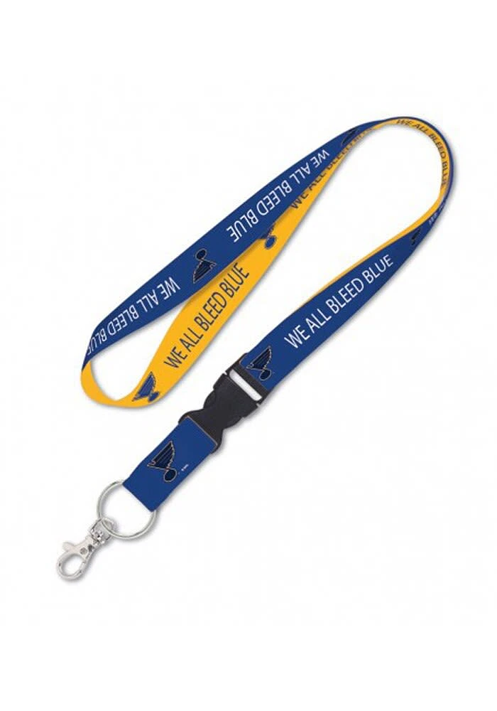 St Louis Blues Slogan Design Lanyard - Blue