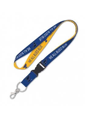 St Louis Blues Slogan Design Lanyard - Blue