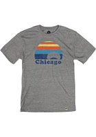 Rally Chicago Grey Sunset Icon Short Sleeve Fashion T Shirt