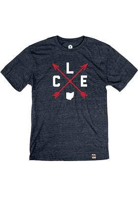 Rally Cleveland Navy Blue Arrows Short Sleeve Fashion T Shirt