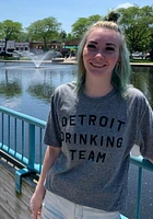 Rally Detroit Grey Drinking Team Short Sleeve Fashion T Shirt