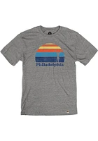 Rally Philadelphia Grey Sunset Icon Short Sleeve Fashion T Shirt