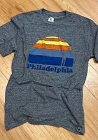 Rally Philadelphia Grey Sunset Icon Short Sleeve Fashion T Shirt