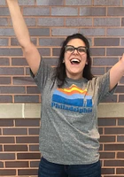 Rally Philadelphia Grey Sunset Icon Short Sleeve Fashion T Shirt