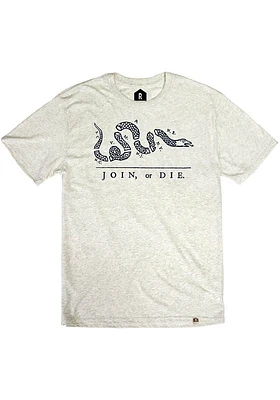 Rally Philadelphia Oatmeal Join or Die Short Sleeve Fashion T Shirt