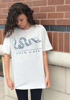 Rally Philadelphia Oatmeal Join or Die Short Sleeve Fashion T Shirt